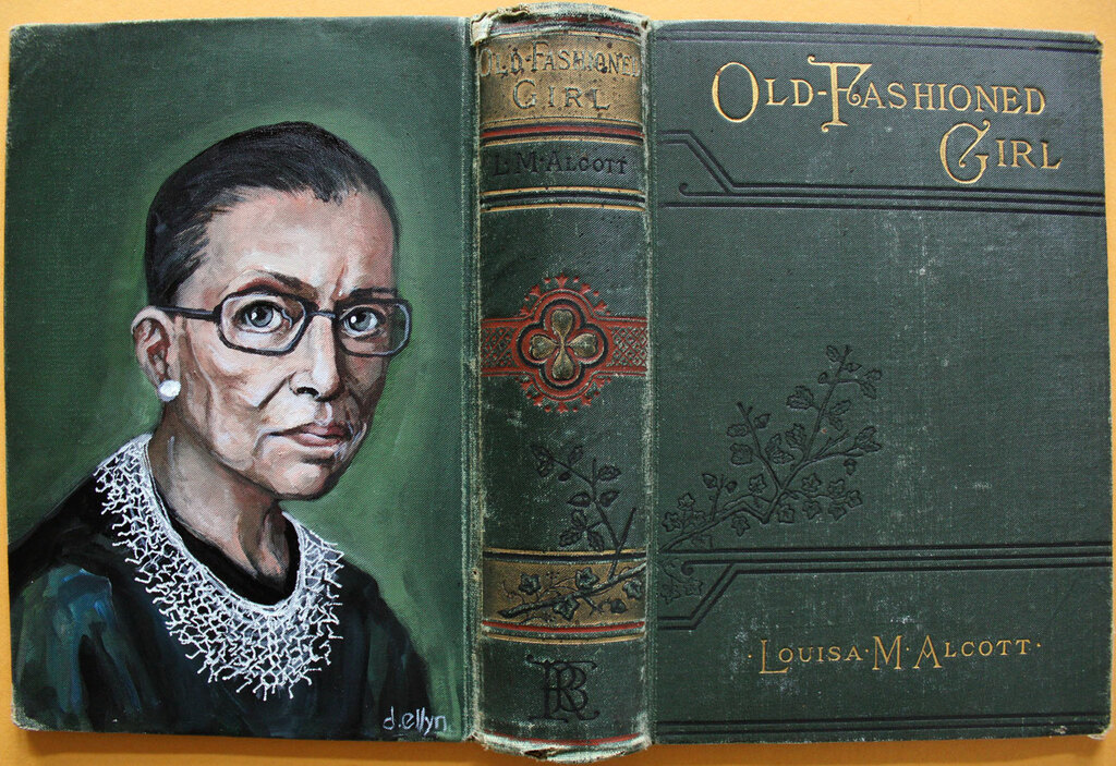 Portrait of George Washington with cherry tree and Pinnochio. 